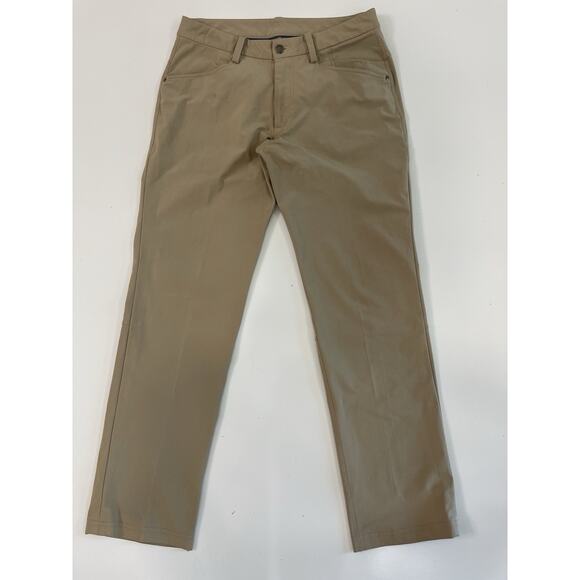 Lululemon Commission Pants Men Size 30 Classic Fit Khaki Smart Casual 29" Inseam